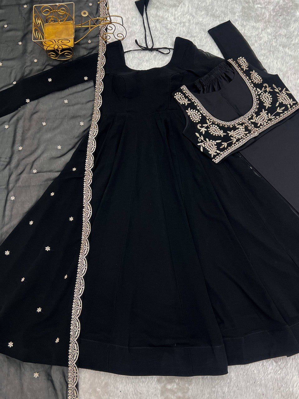 PURE FOX GEORGETTE FABRIC FULLY FLARE ANARKALI