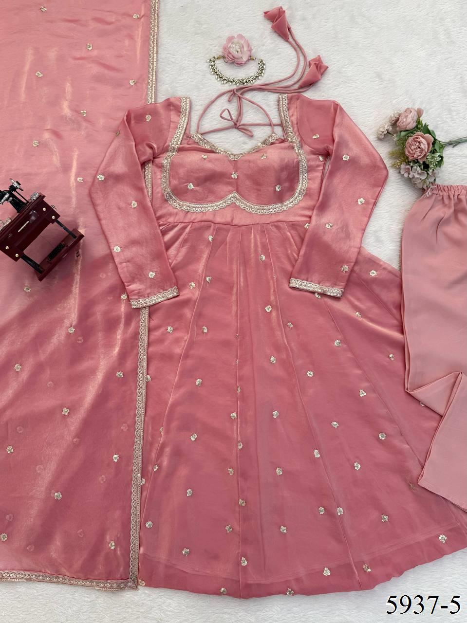 Fendy Silk Anarkali Set