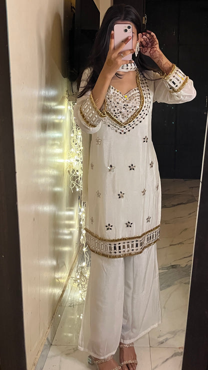 Chinon Bustier, Palazzo & Dupatta Set