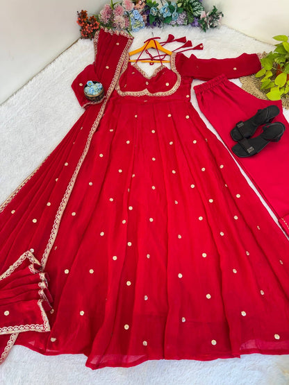 Viral Fendi Silk Anarkali Set