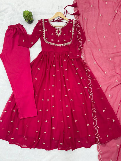 PRESENTED OUR NEW SEQUENCE EMBROIDERED GOWN