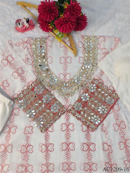 Premium Faux Georgette Embroidered Anarkali Set With Bustier & Pant