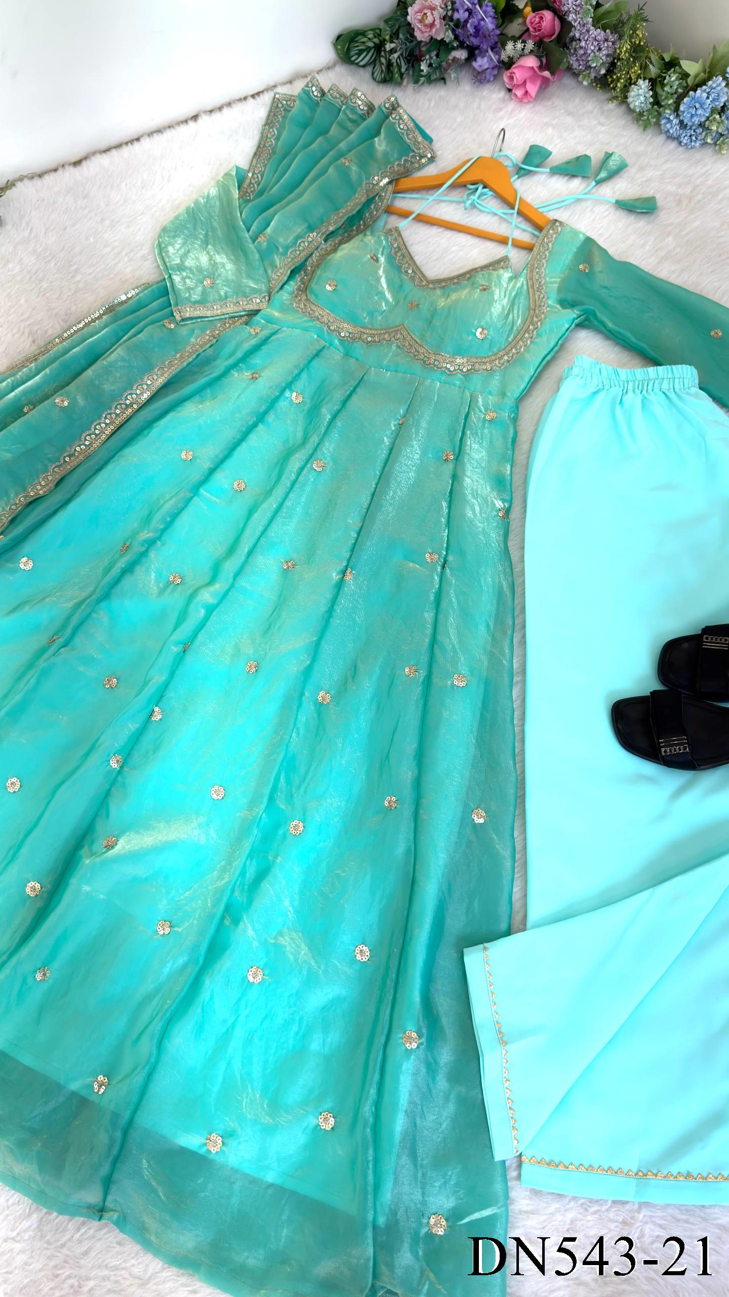 Viral Fendi Silk Anarkali Set