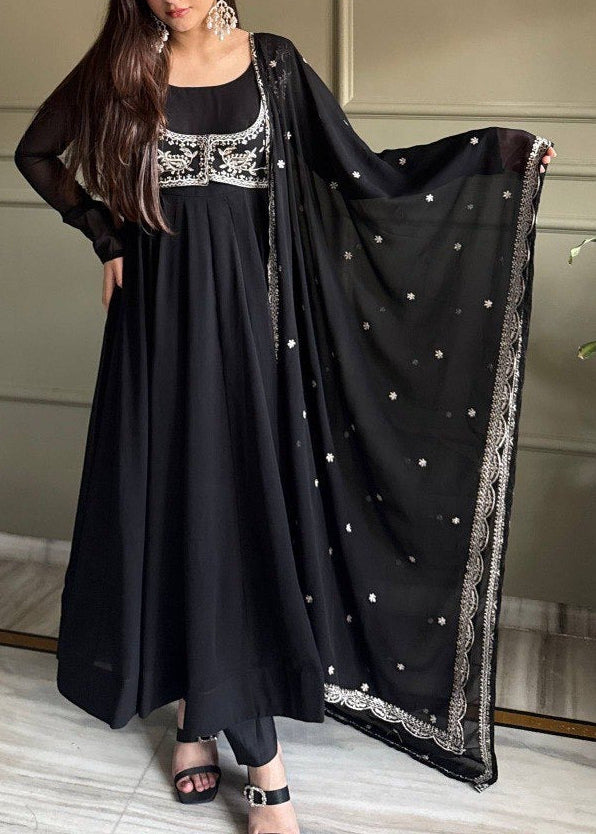 PURE FOX GEORGETTE FABRIC FULLY FLARE ANARKALI