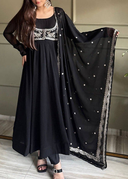 PURE FOX GEORGETTE FABRIC FULLY FLARE ANARKALI