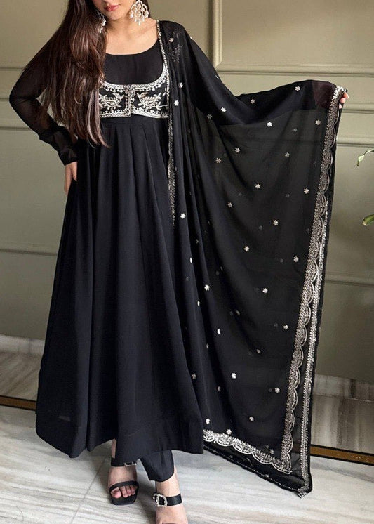 PURE FOX GEORGETTE FABRIC FULLY FLARE ANARKALI