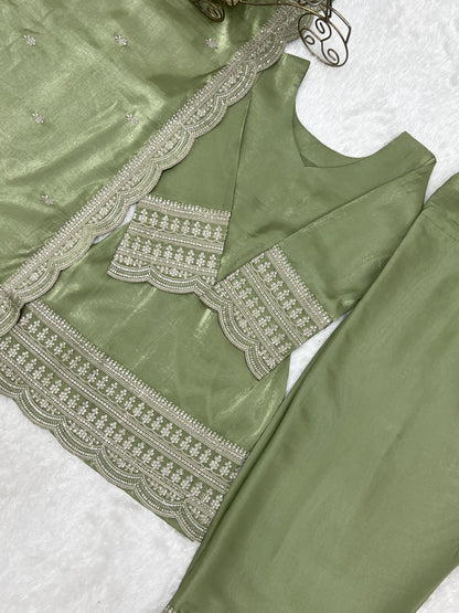 Olive green farshi set