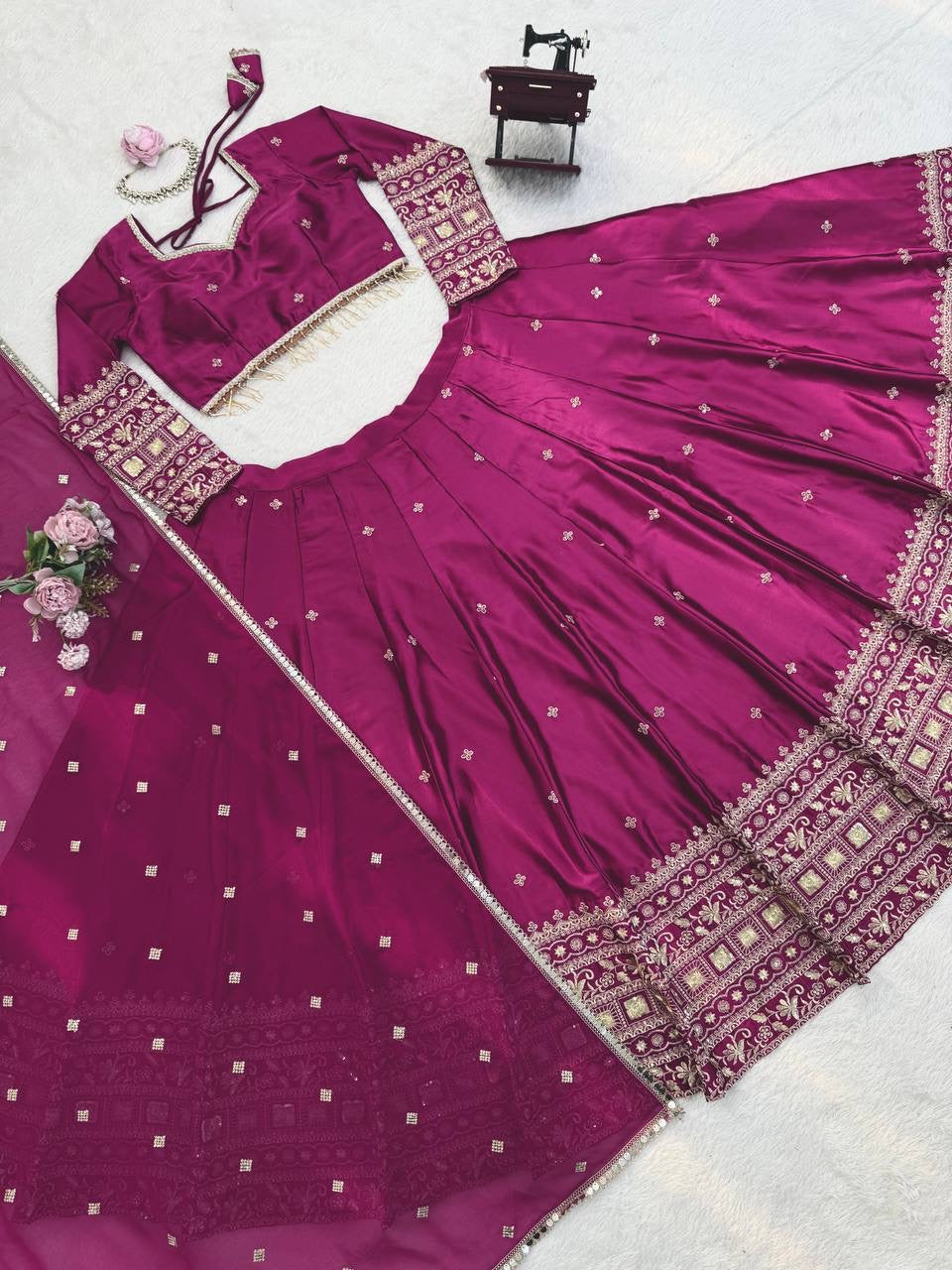 Japan Satin Lehenga Set