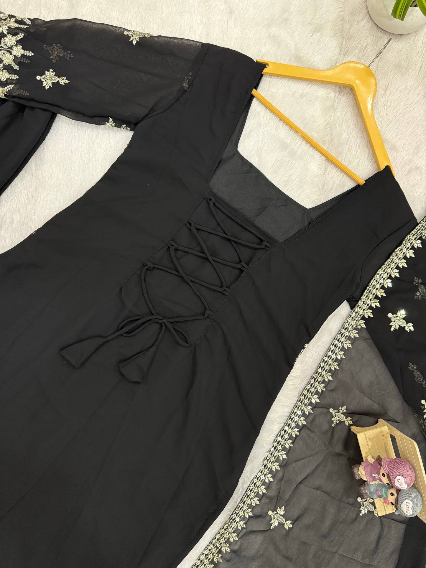 Heavy corset back faux Georgette kurta set