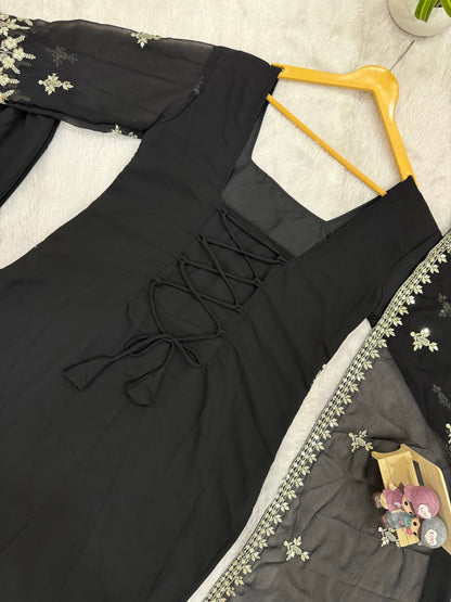 Heavy corset back faux Georgette kurta set