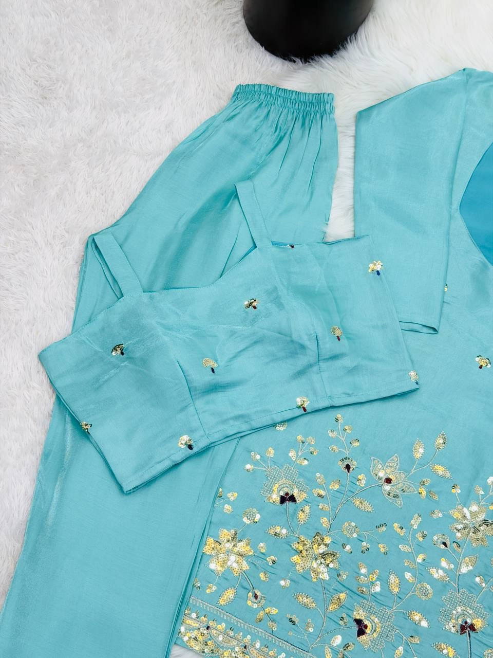 Glass Roman Top & Pant Set