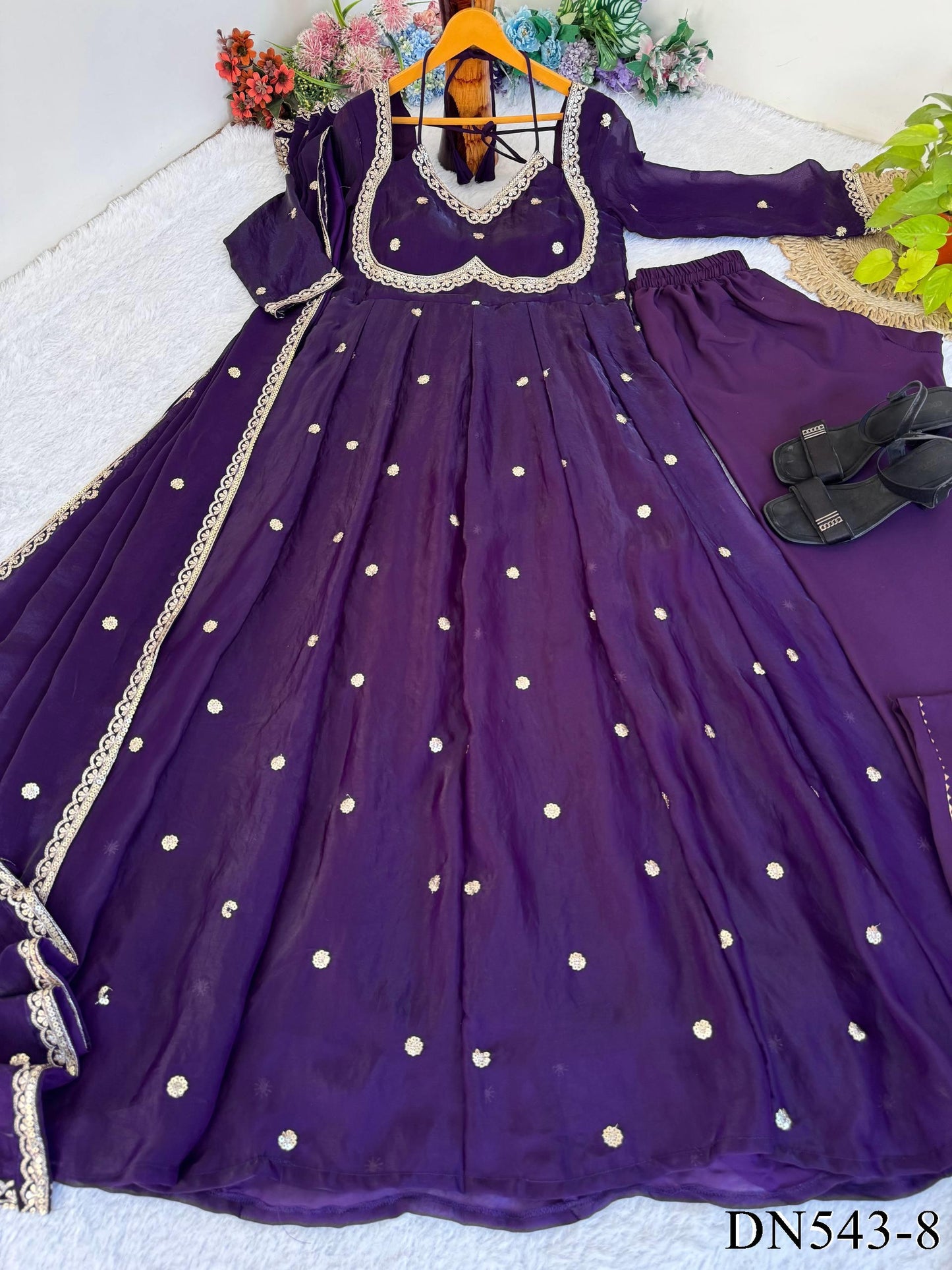 Viral Fendi Silk Anarkali Set