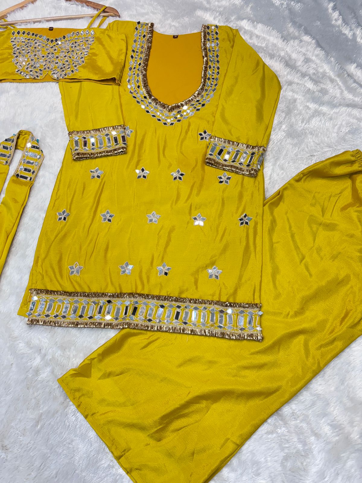 Chinon Bustier, Palazzo & Dupatta Set