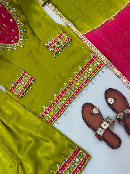 Premium Mirror Work Ethnic Set