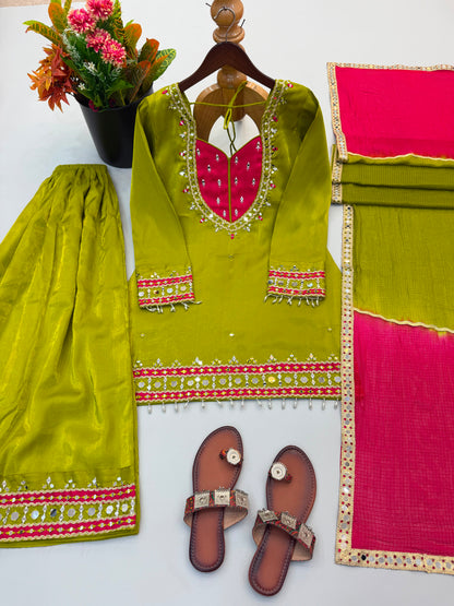 Premium Mirror Work Ethnic Set
