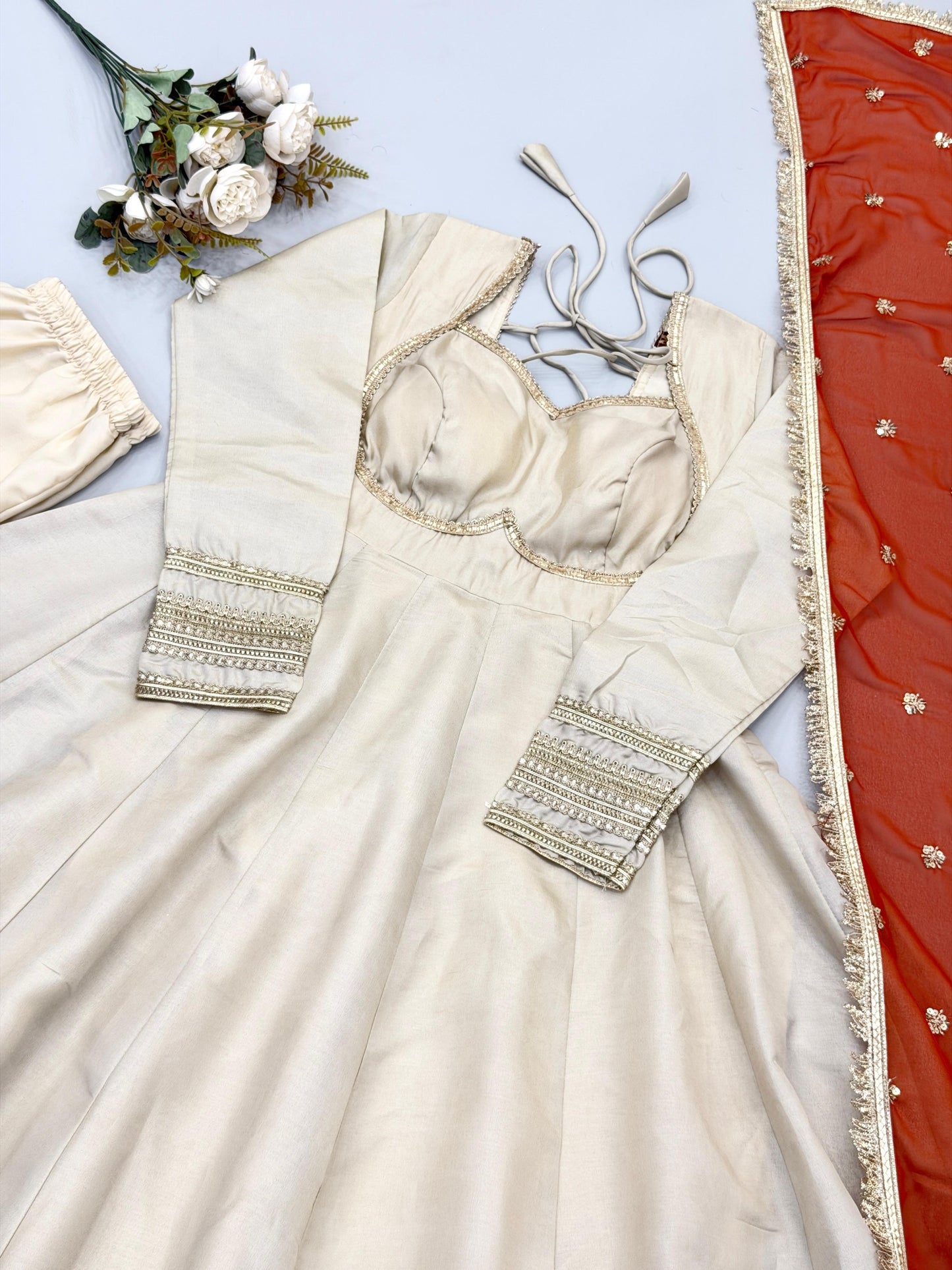Designer Anarkali Three Piece Set
