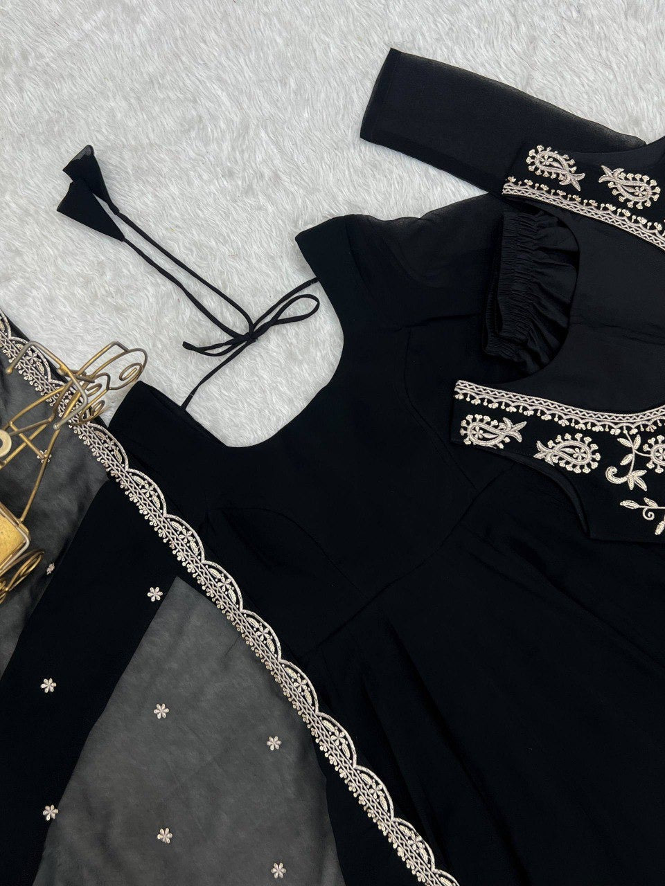 PURE FOX GEORGETTE FABRIC FULLY FLARE ANARKALI