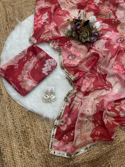 Tebby Silk Digital Print Saree