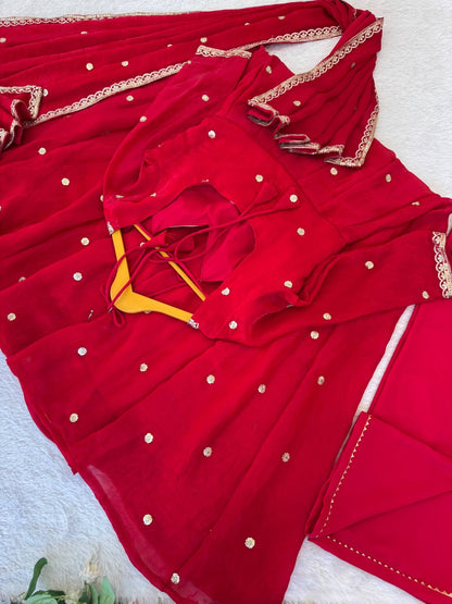 Viral Fendi Silk Anarkali Set