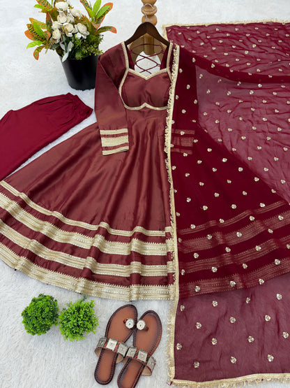 Designer Anarkali Three Piece Set