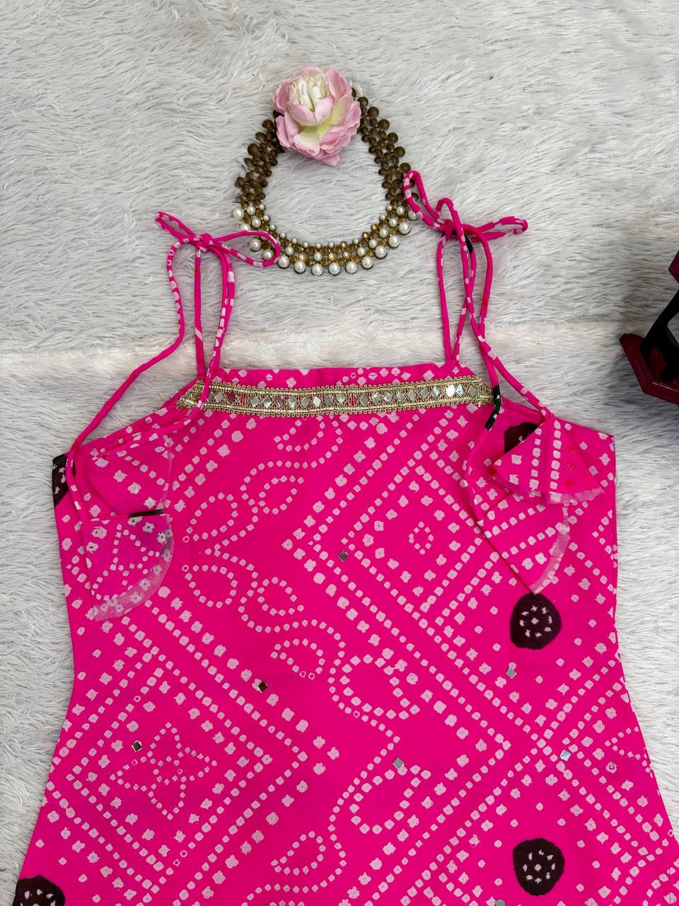 Faux Georgette Sharara Set