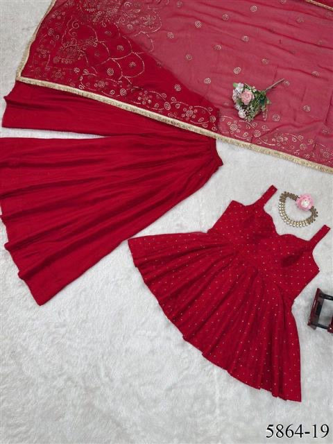 Premium Tabby Organza Palazzo Set With Dupatta
