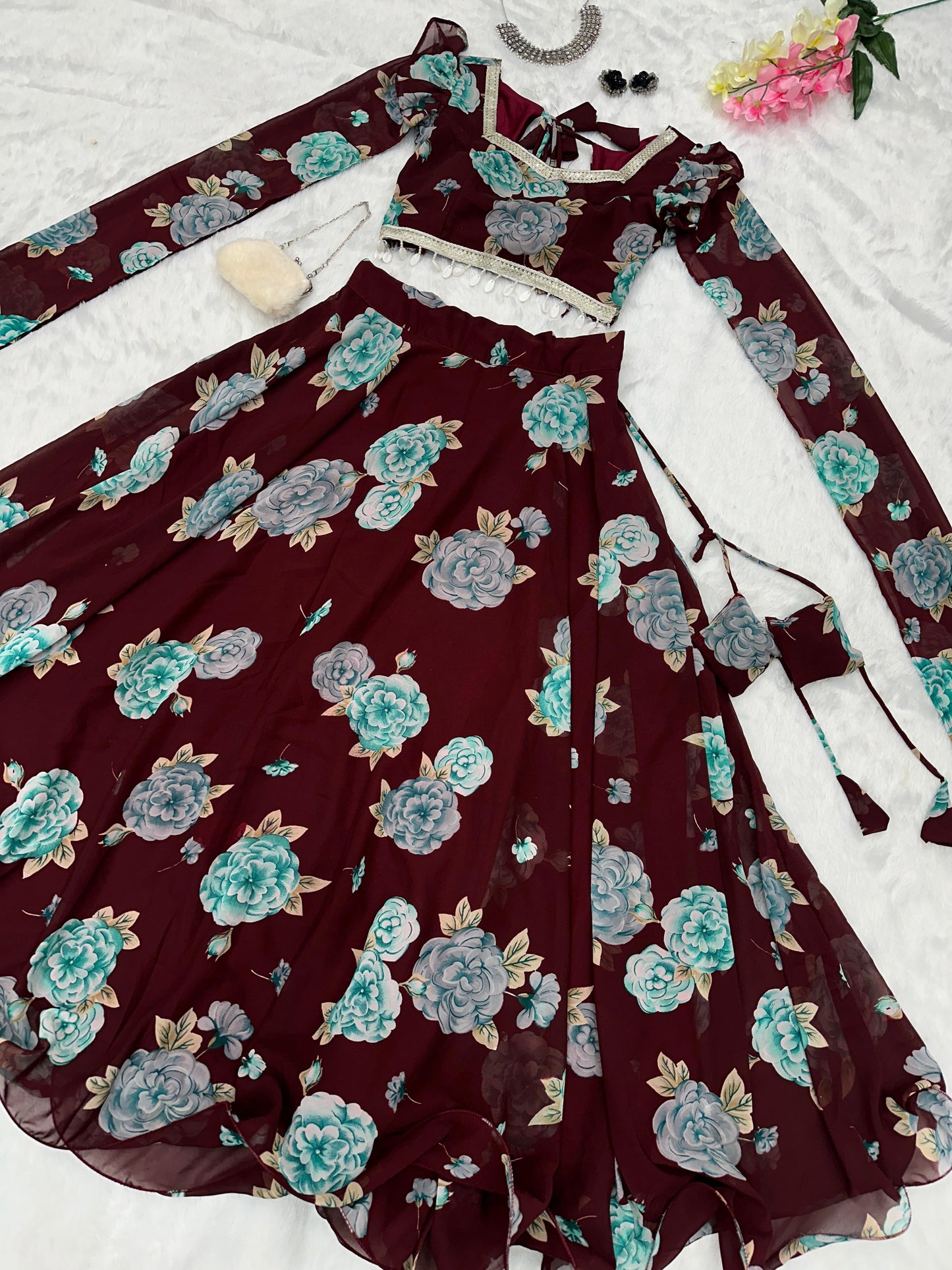 kalamkari lehenga Design