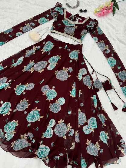 kalamkari lehenga Design