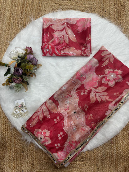 Tebby Silk Digital Print Saree