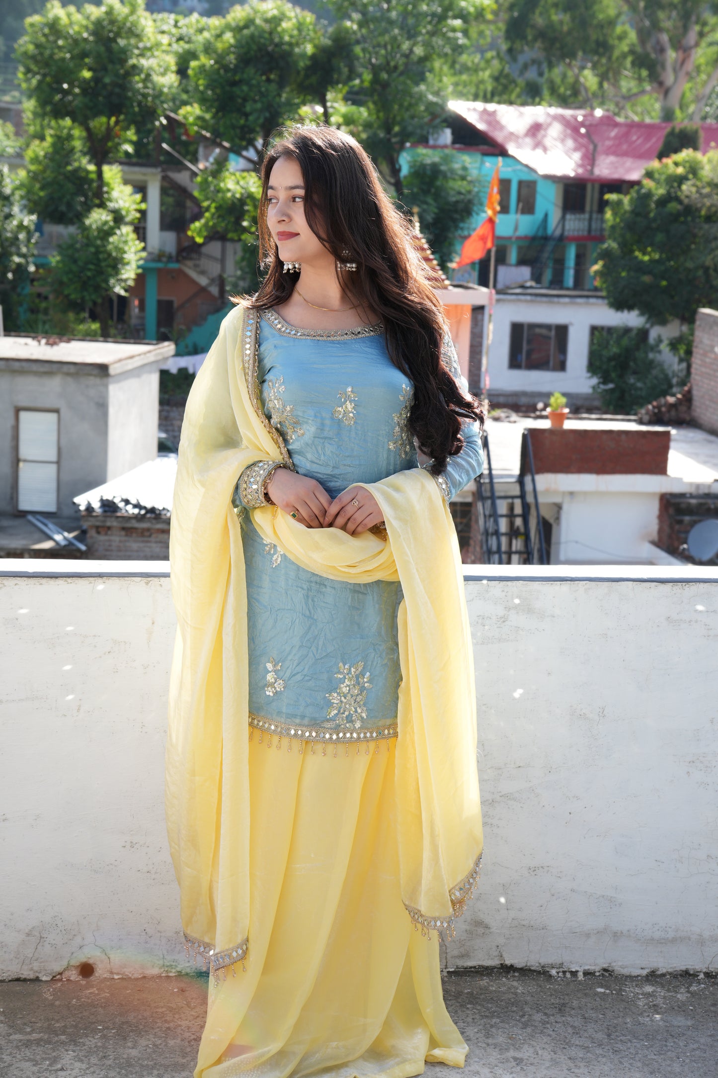 FENDY SILK THREAD SEQUENCE WITH REAL MIRROR WORK SET