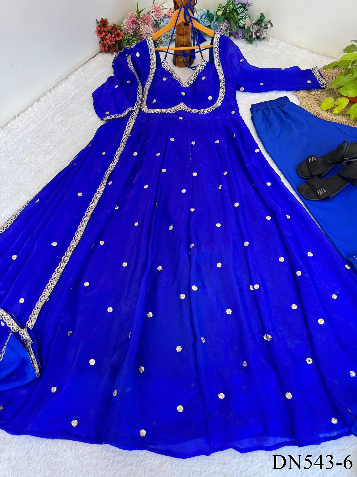 Viral Fendi Silk Anarkali Set