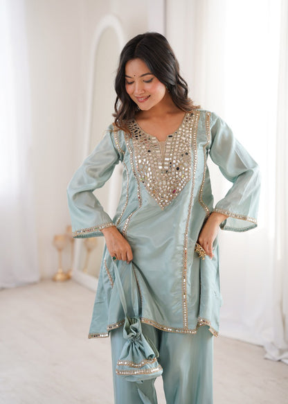 READYMADE KURTI-PANT WITH BATWA Coord set