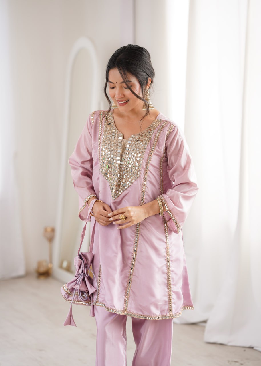 READYMADE KURTI-PANT WITH BATWA Coord set