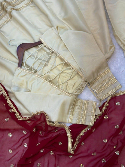 Designer Anarkali Three Piece Set