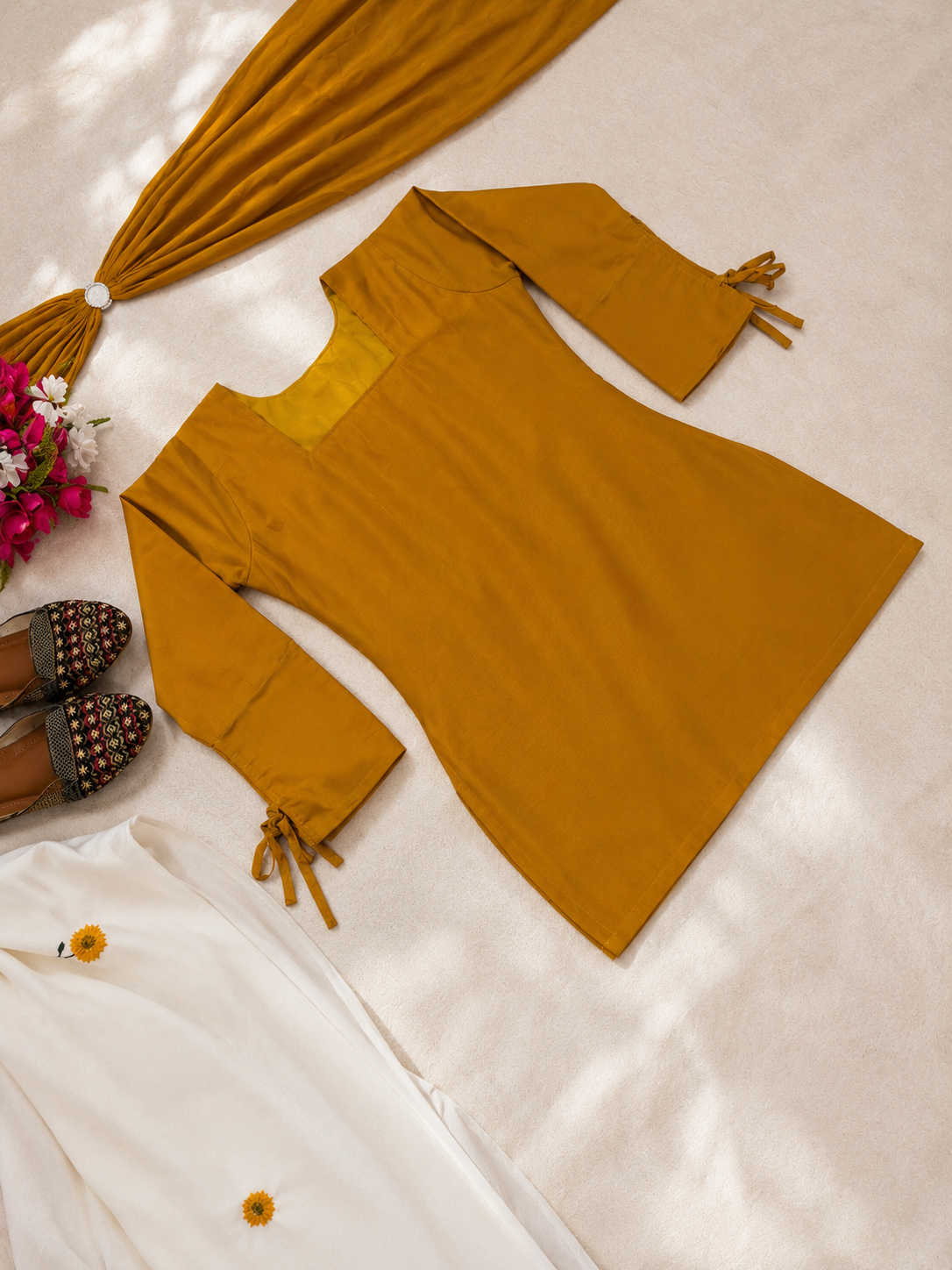 Premium Roman Cotton Farshi Salwar Set With Mal Cotton Dupatta
