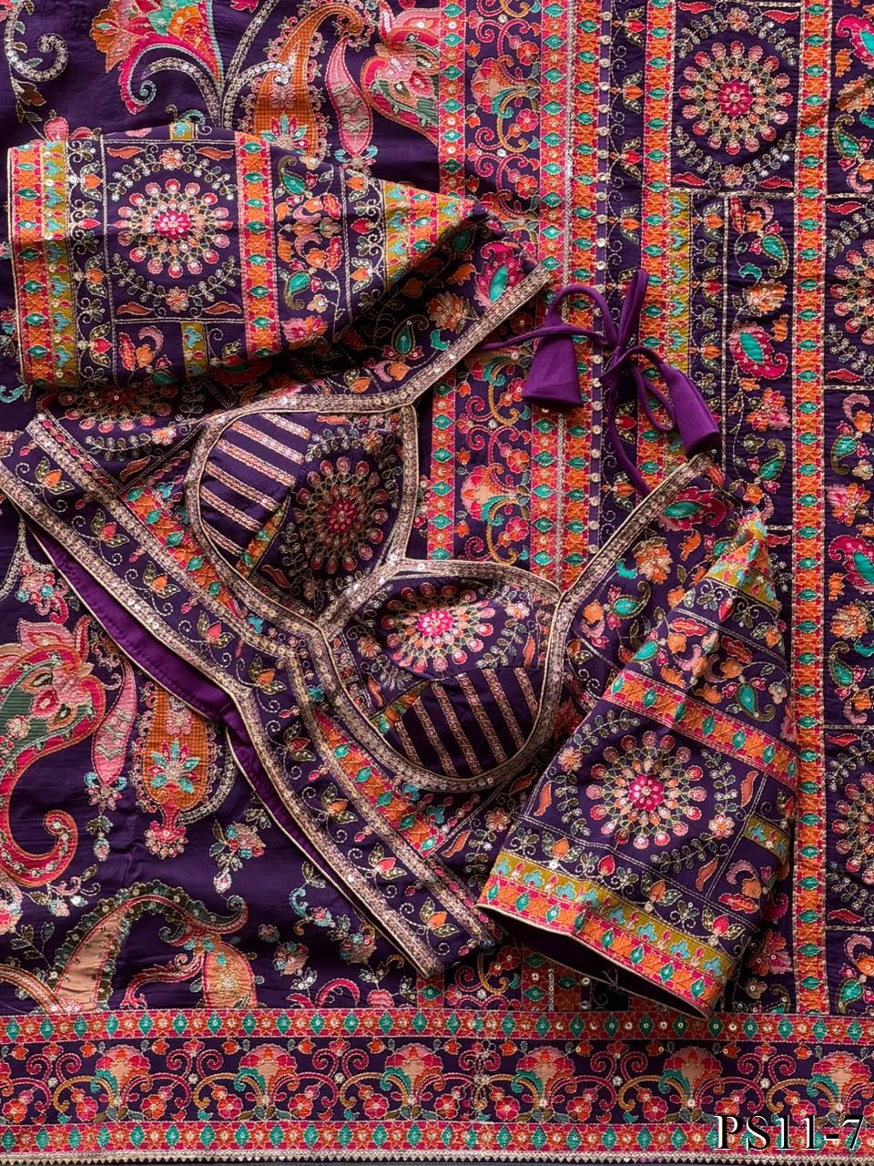 Zari Silk Saree with stitched blouse
