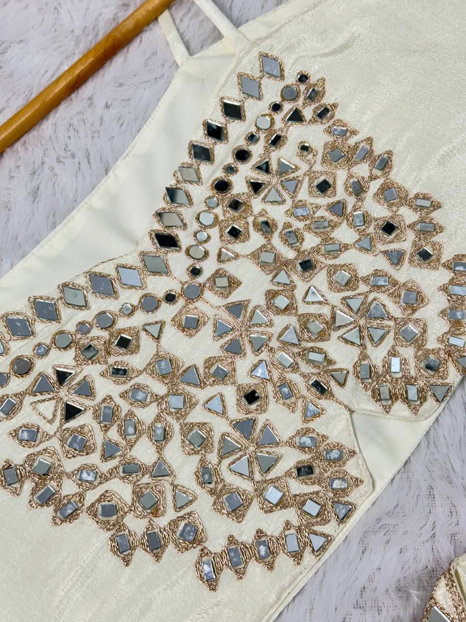 Chinon Bustier, Palazzo & Dupatta Set