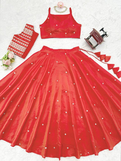 Simmer Silk Lehenga Choli With Koti