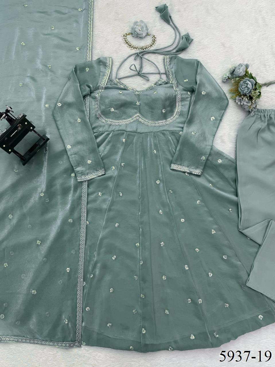 Fendy Silk Anarkali Set