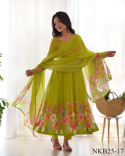 Floral Anarkali Set