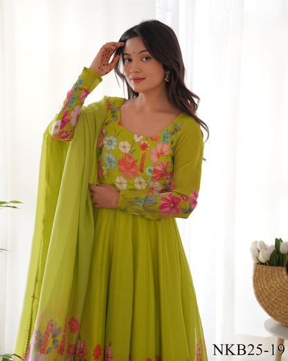 Floral Anarkali Set