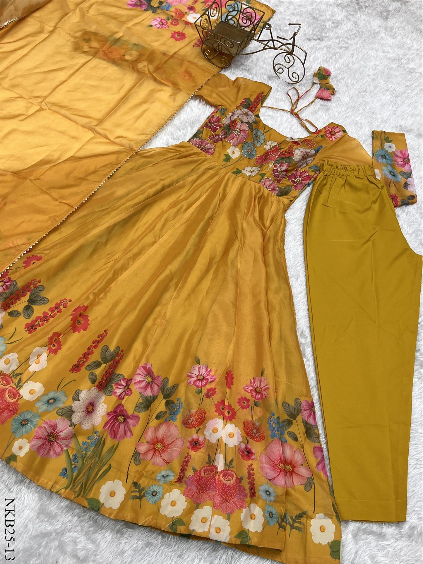 Floral Anarkali Set