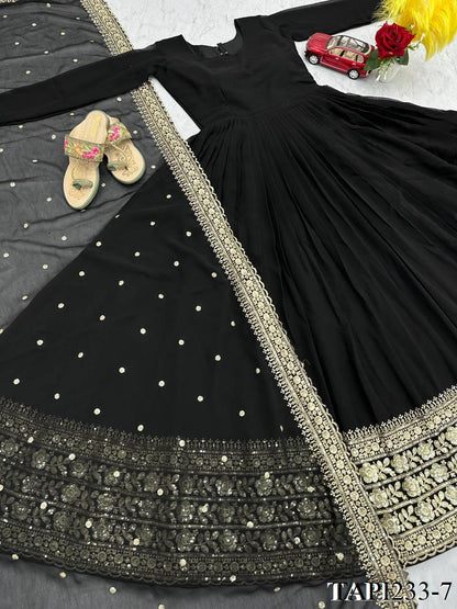 Viral Black Gown Set