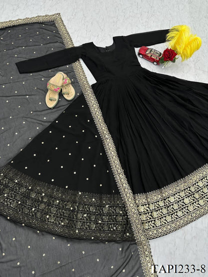 Viral Black Gown Set
