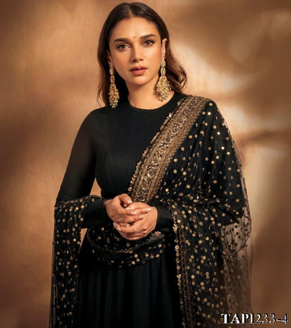 Viral Black Gown Set