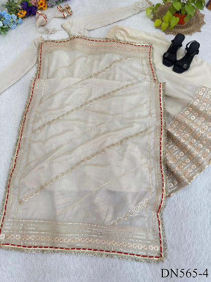 Chinon Silk Anarkali Set