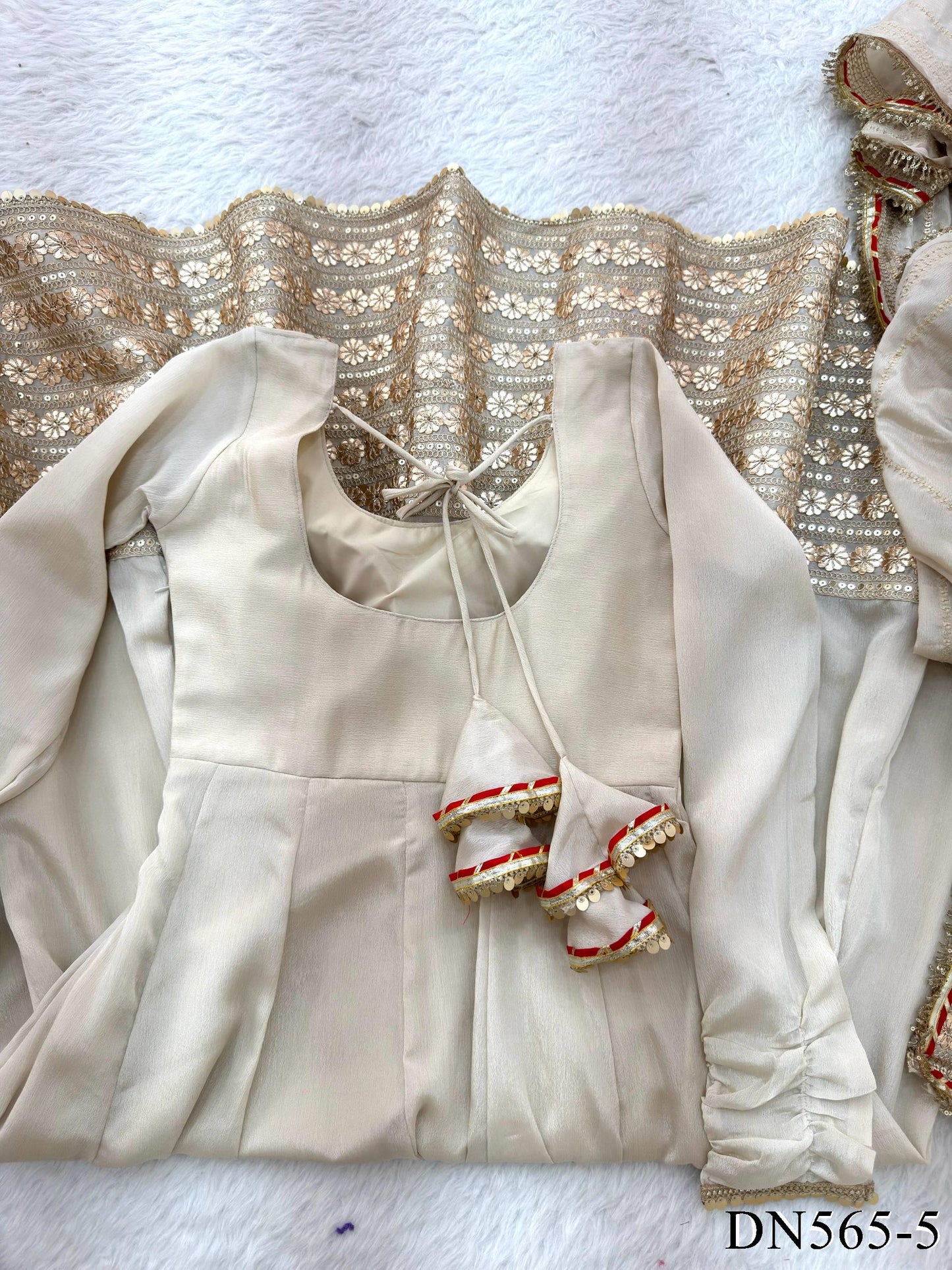 Chinon Silk Anarkali Set