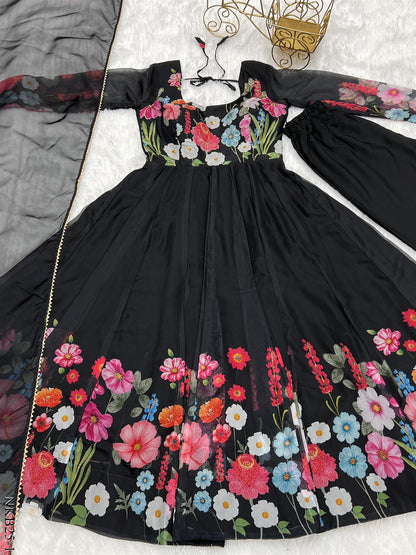 Floral Anarkali Set