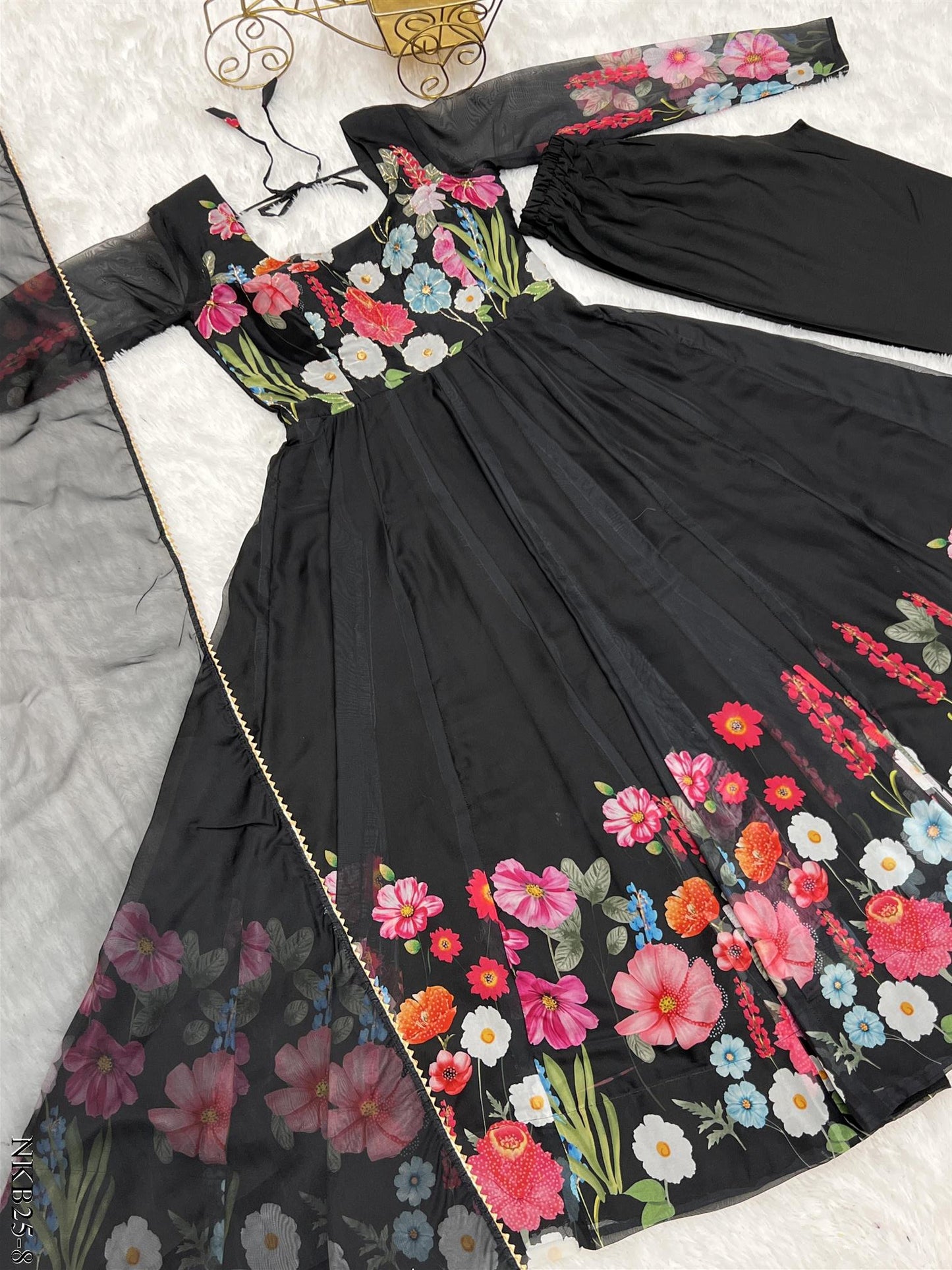 Floral Anarkali Set