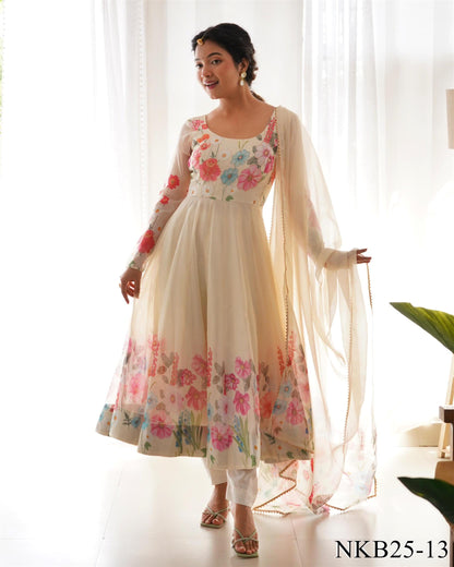 Floral Anarkali Set